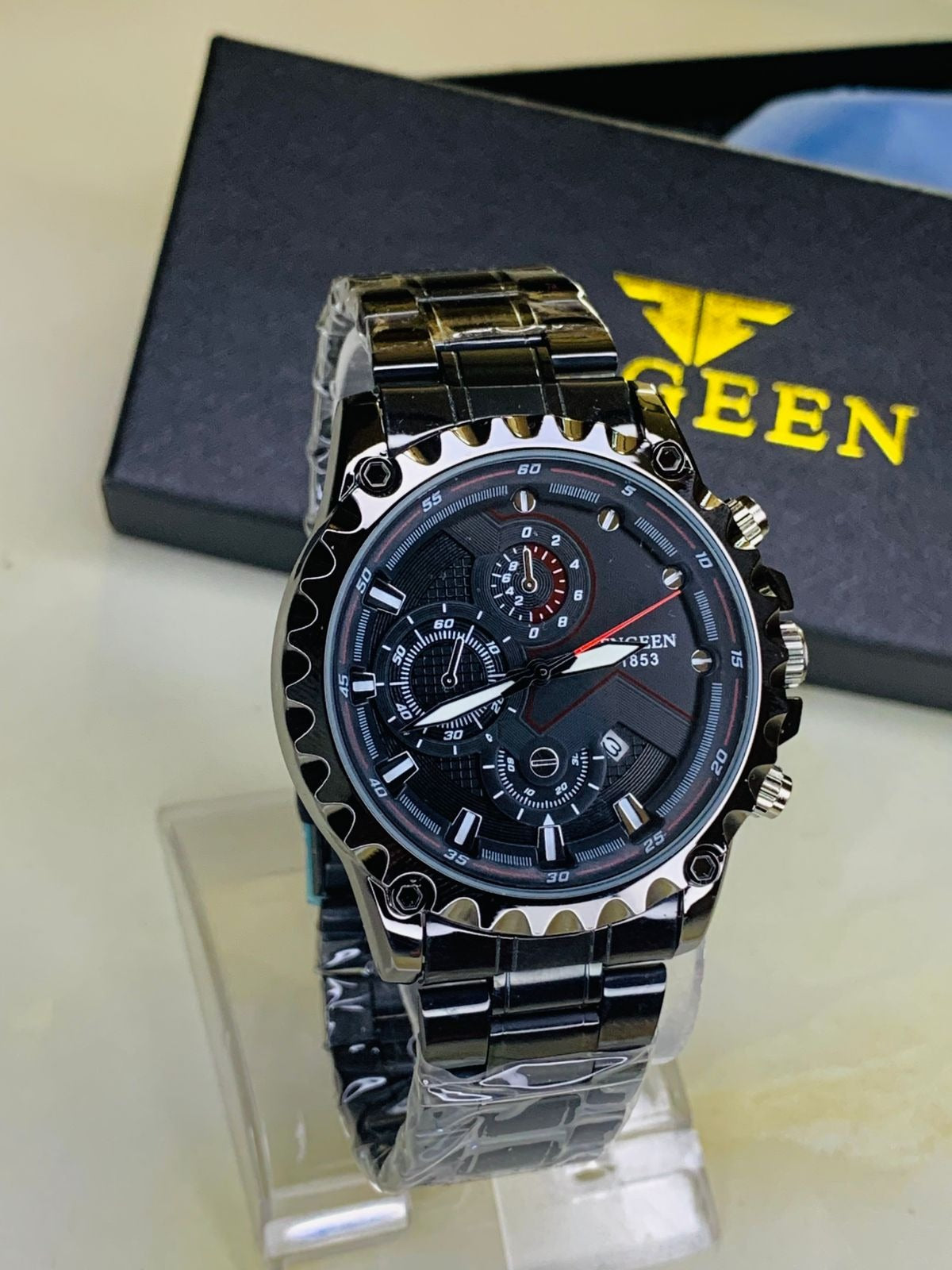 FNGEEN Stainless-Steel Watch for Men